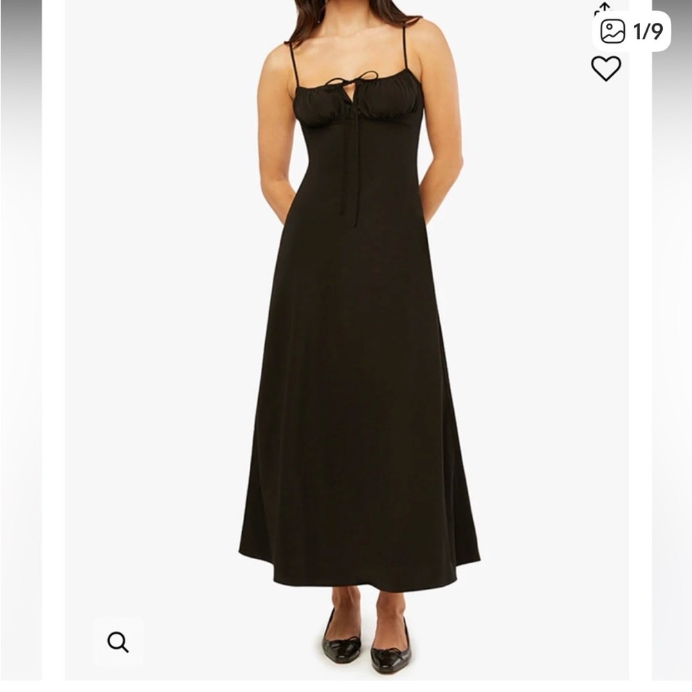WeWoreWhat Black Cami MIDI Dress NWT Med